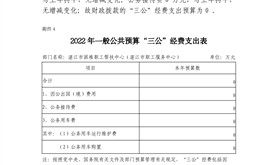 2022年度湛江市帮扶中心（湛江市职工服务中心）财政拨款“三公”经费预算公开情况说明