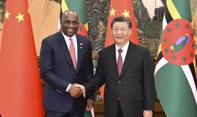 习近平会见多米尼克总理斯凯里特
