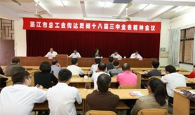 湛江市总工会召开传达贯彻党的十八届三中全会精神会议