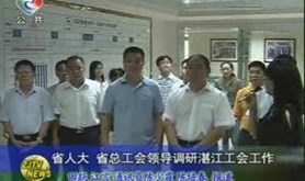省人大 省总工会领导调研湛江工会工作