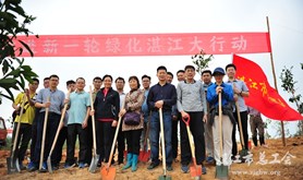 湛江市财政局开展义务植树活动