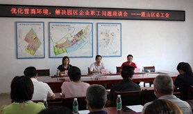 霞山区总工会就优化营商环境，解决园区企业职工问题召开座谈会
