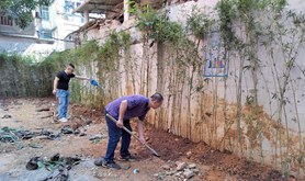 湛江市工会干部学校开展爱护美化校园活动