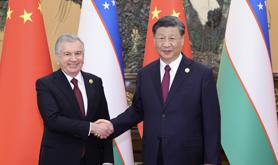 习近平会见乌兹别克斯坦总统米尔济约耶夫