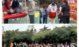 坡头区南调街道海盛社区工会驿站举办趣味游园活动